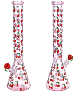 Life Is A Bowl Of Cherries Beaker Water Pipe - 18" / 14mm F