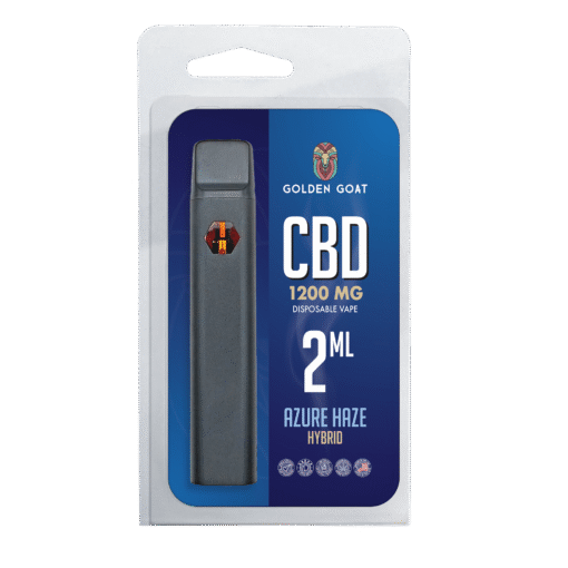 Golden Goat CBD Rechargeable Vape Device 1200MG, Azure Haze (Hybrid)