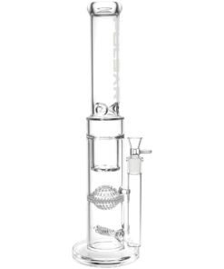 Pulsar Triple Treat Straight Tube Water Pipe - 17" / 19mm F / Clear
