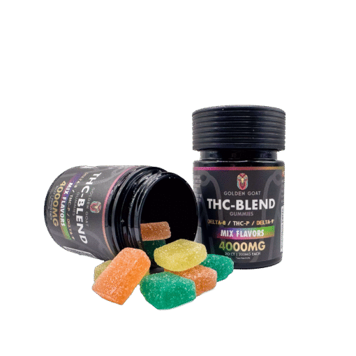 Golden Goat THC Blended 4000MG Infused Gummies Delta 8 / THC-P / Delta 9 - Mix Flavors
