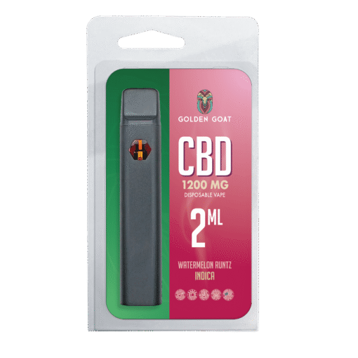 Golden Goat CBD Rechargeable Vape Device - 1200MG, Watermelon Runtz (Indica)