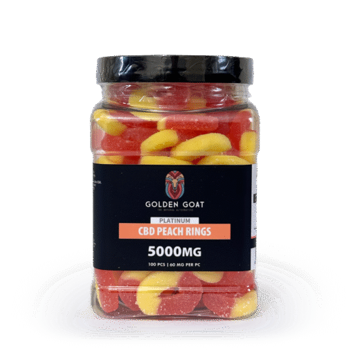 CBD Platinum Gummies - Peach Rings 5000MG