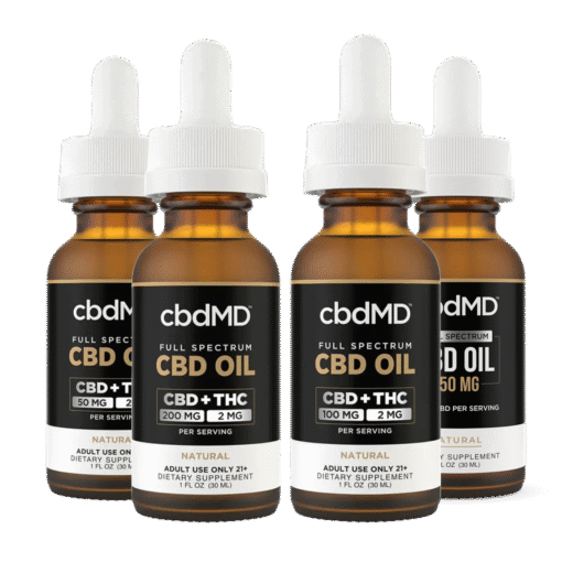 cbdMD Full Spectrum CBD Oil Tinctures - Natural