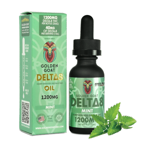 Delta-8 Oil, 1200mg – Mint – 30ml, 1oz.