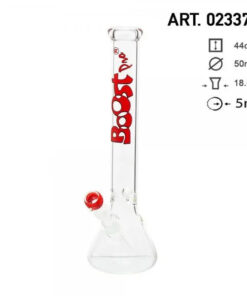 Boost | 17" Red Beaker Base Glass Water Pipe