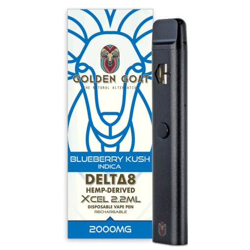 Delta-8 THC Vape Device, 2000mg, Rechargeable/Disposable - Blueberry Kush