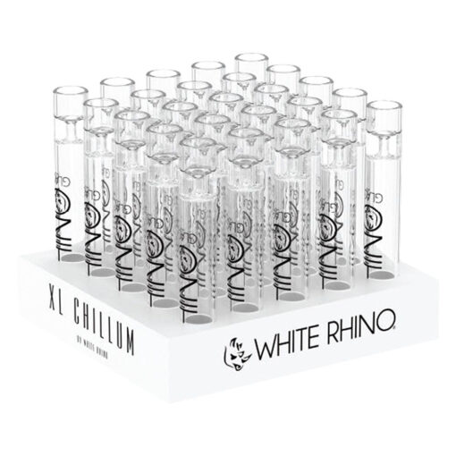 White Rhino Glass XL Chillum - 4.25" 25ct