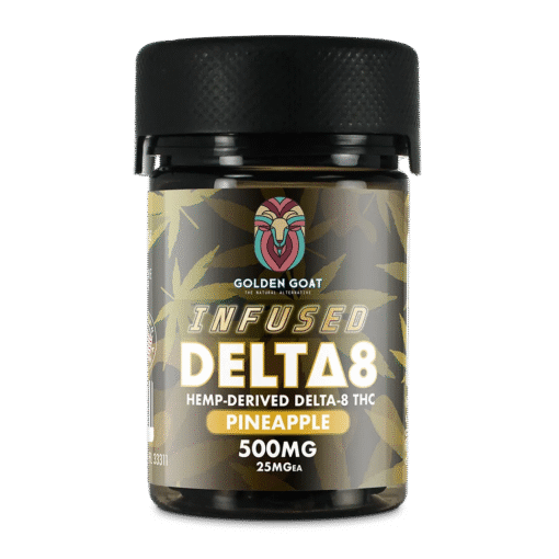 Infused Delta-8 Gummies, 500mg – Pineapple, 20ct