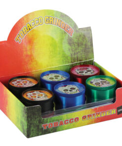 Day of The Dead Sugar Skull - 2" 3pc Grinder -12 PC