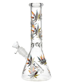 Turn On Your Hemp Lights Beaker Glass Water Pipe - 9.75"
