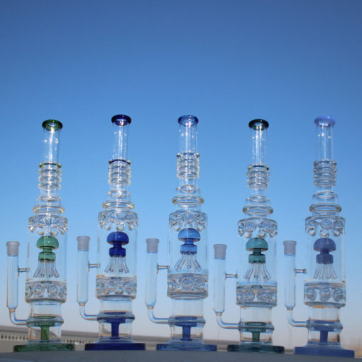 Jellyfish Sprinkler & Matrix Perc Glass Water Pipe 19.5"