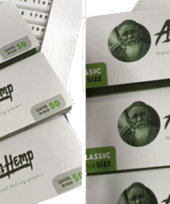 Afghan Hemp All Natural Rolling Papers 1 1/4 Size  (4 Pack)