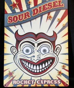 Sour Diesel Coney Head Strain Art 12"x18" Aluminum Sign