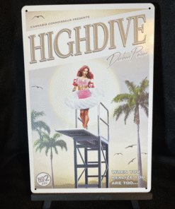 High Dive Strain Art  8" x 12" Printed Aluminum Sign