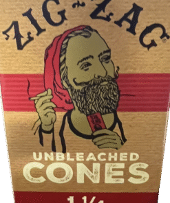 Unbleached Zig-Zag 1.25 1 1/4" Size Natural Rolling Cones Kit 6 Pack