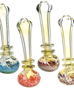 Fumed & Speckled Spoon Pipe - 4.5" / Colors Vary