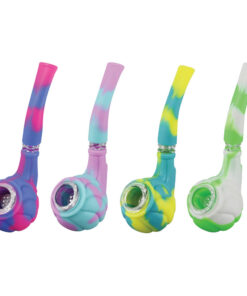 Silicone Handpipe w/ Glass Screen - 5.5" / Colors Vary