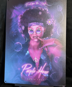 Purple Haze Pinup  Strain Art 12"x18" Aluminum Sign