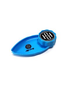 High Society | Mini Rolling Tray Grinder Combo - Neon Blue