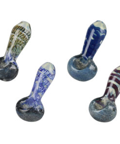 Frit & Cord Worked Spoon Hand Pipe