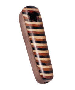Striped Oblong Wood Pipe - 3.5" / Styles Vary