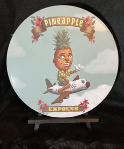 Pineapple Express Head Strain Art 12"x12" Round Aluminum Sign
